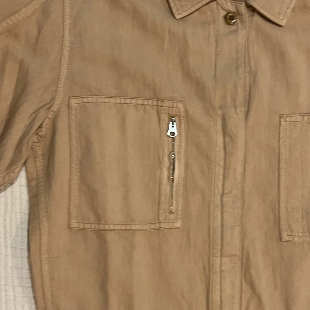 Outerknown STATION Long Sleeve Utility Jumpsuit Sand/Tan Sz L NWT $178 Linen - Picture 8 of 16